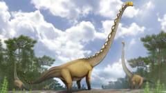 New dinosaur species as long as cricket pitch discovered in Thailand