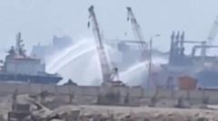 Drone attack caused fire on gas ships at Mediterranean port, Egypt says
