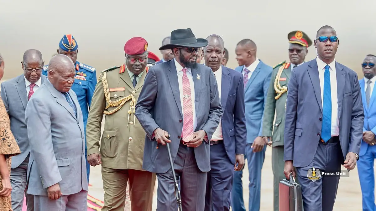 President Kiir Arrives in Kampala to Attend the Inauguration Ceremony of Uganda’s Museveni