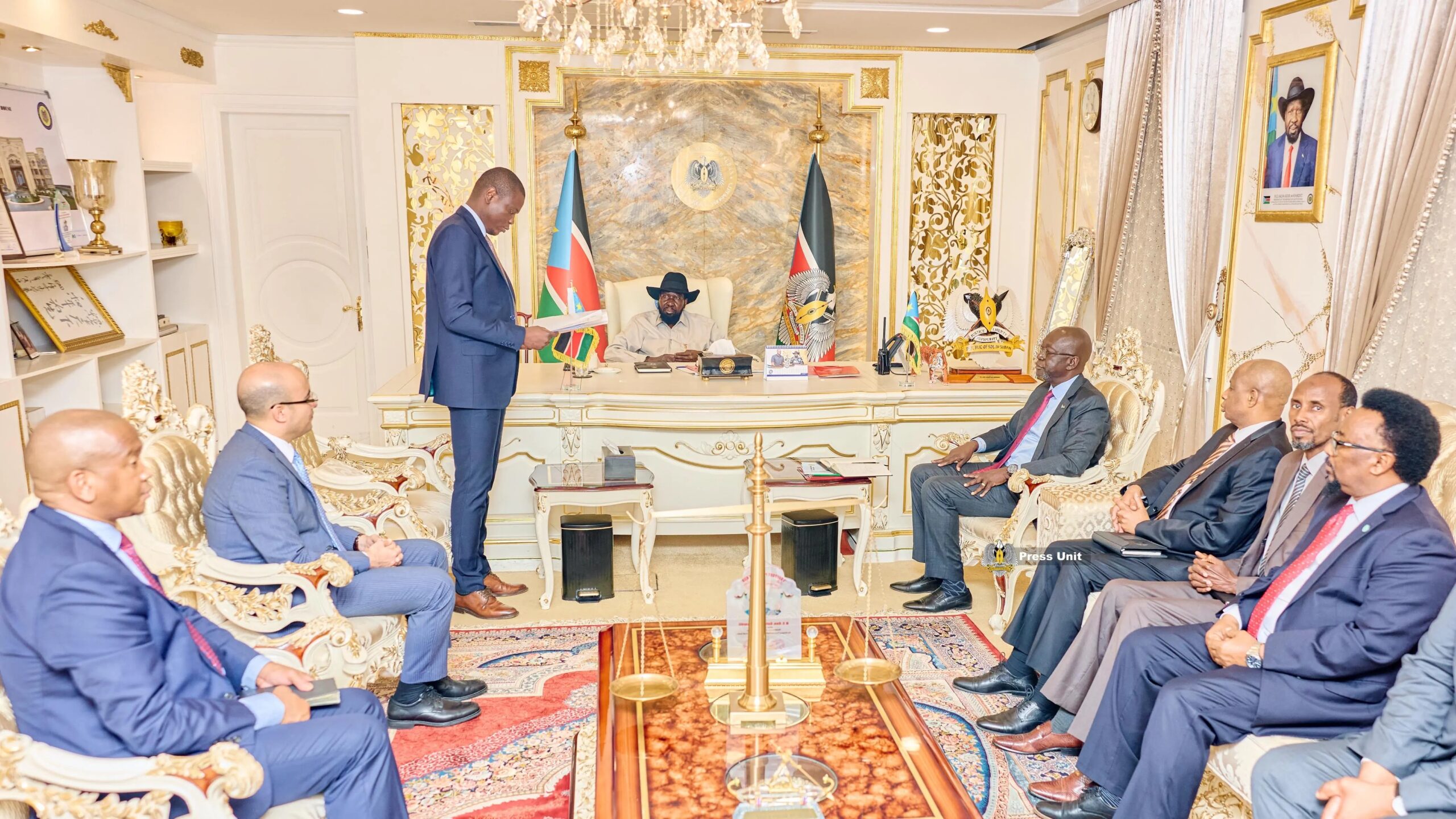President Kiir Reaffirms Commitment to Peace, Rule of Law as African Union C-5 Delegation Visits South Sudan