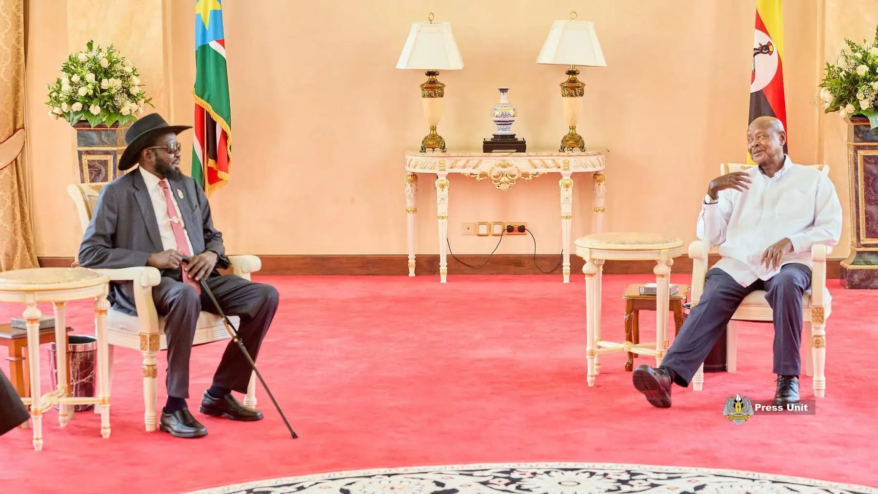 President Kiir Meets President Museveni, Discusses Strengthening Bilateral Ties
