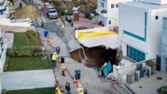Sinkhole appears outside Malibu home thought to belong to Nicolas Cage